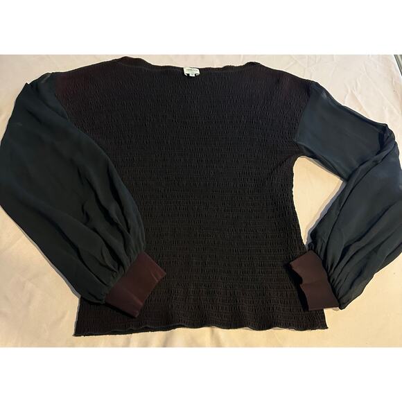 ARMANI COLLEZIONI women’s Size 12 made in Italy Black w/ Sheer Sleeves evening - Picture 9 of 9